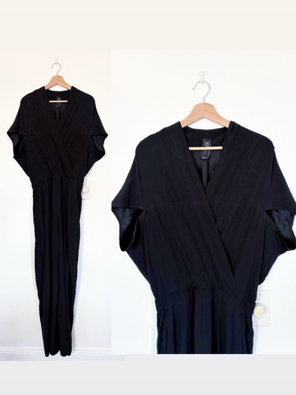 Zero + Maria Cornejo‎ || Stretch Silk Jumpsuit Wide Leg Black 6